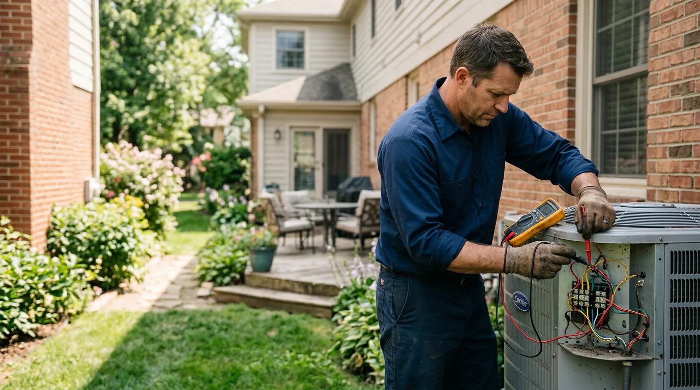 HVAC technician working near New Franklin, MO